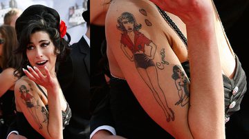 Fotografia mostrando a icônica tatuagem de Amy Winehouse - Getty Images