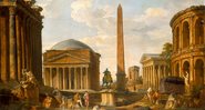 Pintura mostra O Panteão e outros monumentos de Roma - Wikimedia Commons/Giovanni Paolo Panini