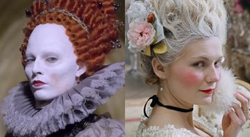 Elizabeth I no filme Duas Rainhas (à dir.) e Maria Antonieta no filme biográfico (à esq.) - Divulgação