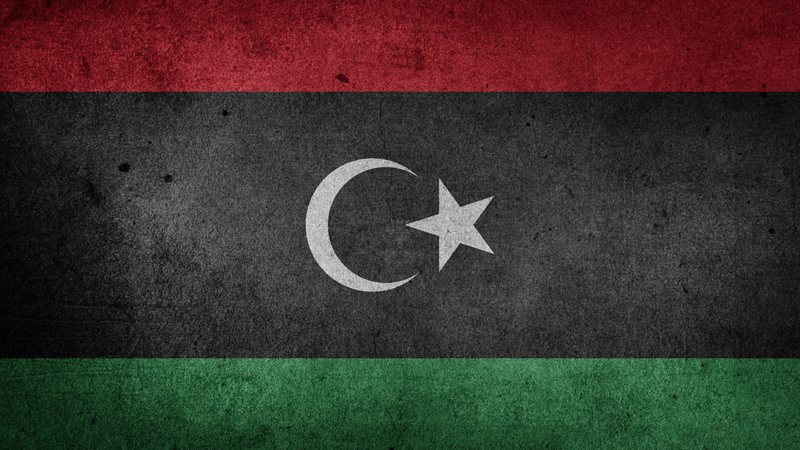 Imagem meramente ilustrativa da atual bandeira da Líbia