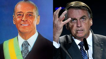 João Figueiredo (à esqu.) e Bolsonaro (à dir.) - Arquivo Nacional e Getty Images