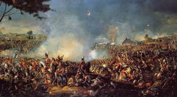 Pintura da Batalha de Waterloo de 1815 - William Sadler/ Domínio Público via Wikimedia Commons