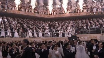Casamento em massa realizado pela seita Moon - Divulgação / Youtube / AFP