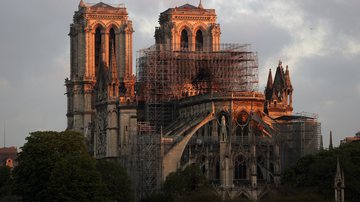 Imagem da catedral de Notre-Dame de Paris após o incêndio - Getty Images