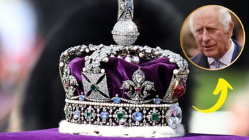 Montagem da coroa da Rainha Elizabeth I e o próximo rei, Charles III - Getty Images