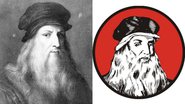 Leonardo da Vinci ao lado de logo do Velho Barreiro - Domínio público e divulgação