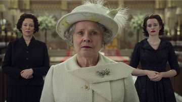 Imelda Staunton (ao centro) como Elizabeth II em The Crown - Divulgação/Netflix