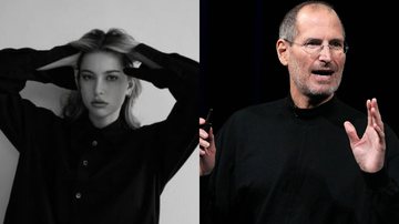 À esquerda Eve Jobs e à direita Steve Jobs - Reprodução/Instagram/evejobs e Foto de Justin Sullivan na GettyImages