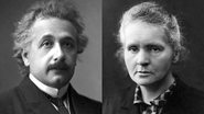 Albert Einstein (à esquerda) enviou carta em 1911 à Marie Curie (à direita) - Fotos por autor desconhecido e Henrie Manuel pelo Wikimedia Commons