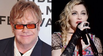 Os artistas Elton John e Madonna - Wikimedia Commons