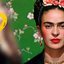 Montagem de Frida Kahlo com a sombra de cantora famosa