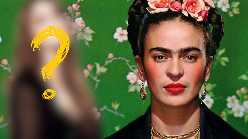 Montagem de Frida Kahlo com a sombra de cantora famosa - Reprodução / Instagram e Reprodução / Twitter