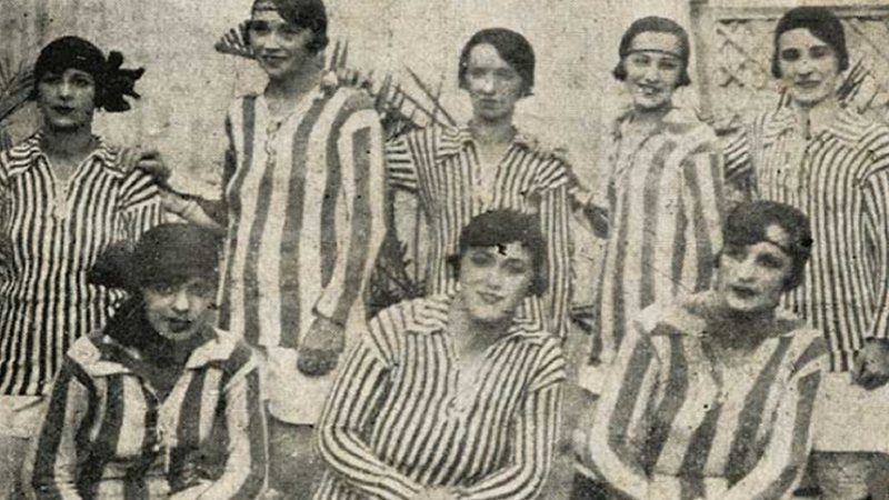 Atrizes das famílias circenses Queirolo e Seyssel - Museu do Futebol