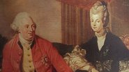 Retrato do rei George III ao lado da rainha Charlotte - Domínio Público via Wikimedia Commons