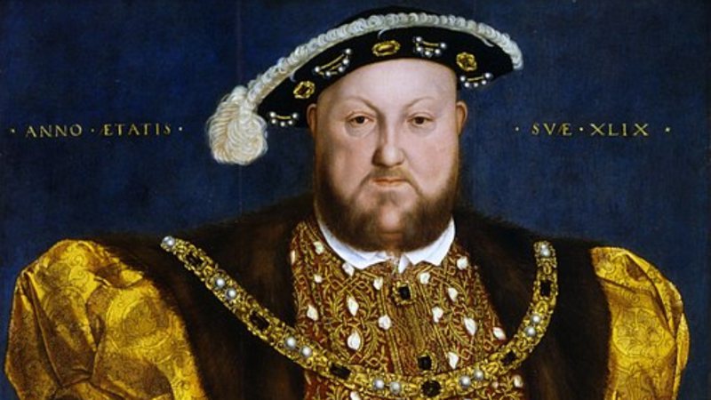 Retrato do antigo rei da Inglaterra, Henrique VIII - Domínio Público via Wikimedia Commons