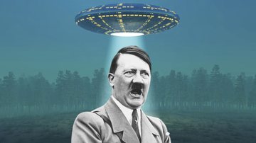 Imagem ilustrativa de Adolf Hitler - Getty Images com fundo Pixabay