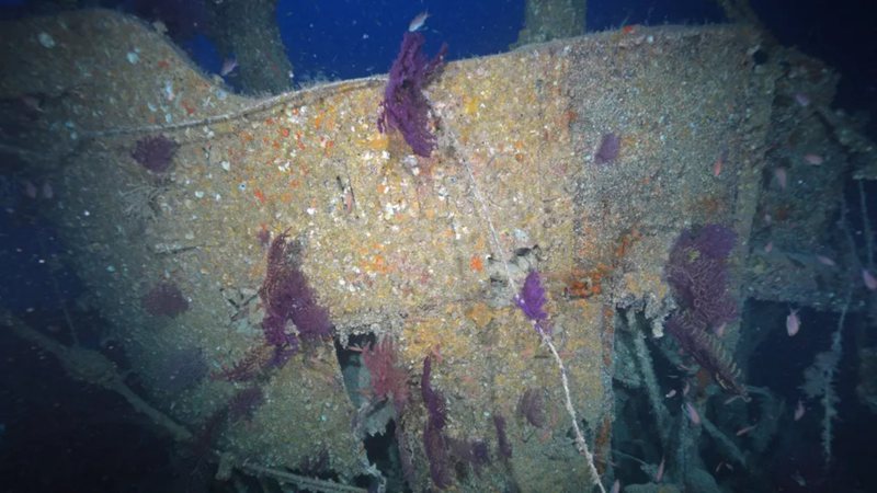 Imagem do submarino afundado - Divulgação/Universidade de Malta