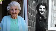 Elsie Allcock em vídeo recente, aos 105 anos, e em fotografia antiga - Reprodução/Vídeo/YouTube/digitalmediafan