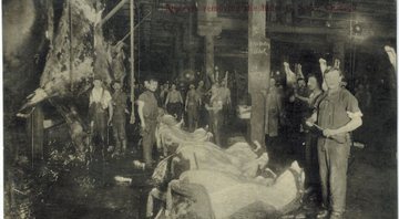 Trabalhadores de fábricas de carne em Chicago - Wikimedia Commons