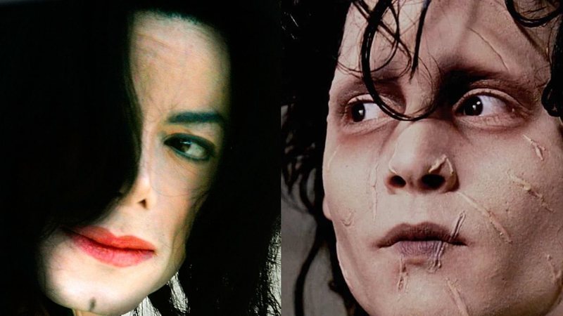 Michael Jackson e o personagem 'Edward Mãos de Tesoura'