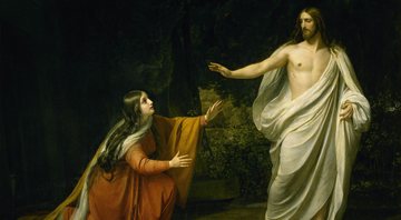 Pintura: A aparição de Cristo a Maria Madalena após a ressurreição, de Alexander Ivanov - Domínio Público via Wikimedia Commons