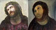 Pintura Ecce Homo de Elías García Martínez, ao lado da restauração mal sucedida - Creative Commons