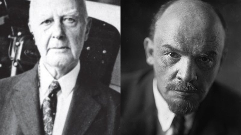 Percival (à esqu.) e Lenin (à dir.) - Biblioteca Nacional e Pavel Semyonovich Zhukov, via Wikimedia Commons