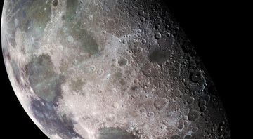 Imagem da Lua obtida pela espaçonave Galileo - Divulgação / NASA / JPL / USGS