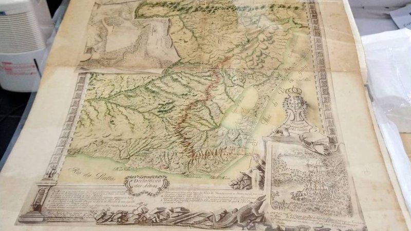 Mapa que foi encontrado - Divulgação/ Prefeitura de Petrópolis