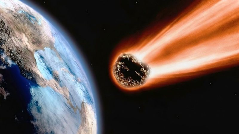 Fotografia meramente ilustrativa de meteorito