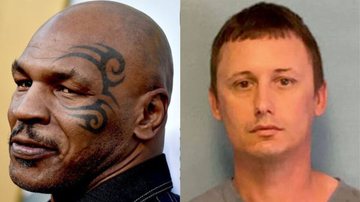 Montagem mostrando Mike Tyson e homem que ele agrediu em avião - Getty Images e Divulgação/ Departamento Corretivo da Flórida