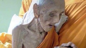 Imagem de suposto monge de mais de 200 anos que viralizou em 2022 - Reprodução/Twitter