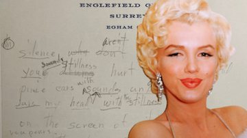 Trecho do livro 'Fragmentos' e foto de Marilyn Monroe - Divulgação e Laura Loveday