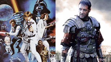 Imagens de 'Star Wars: Episódio IV – Uma Nova Esperança (1977)' e 'Gladiador' - Divulgação