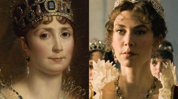 Recorte de retrato da imperatriz Josefina e no filme 'Napoleão' - Domínio Público via Wikimedia Commons e Divulgação