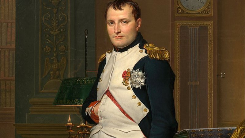 Retrato do imperador Napoleão Bonaparte - Domínio Público via Wikimedia Commons
