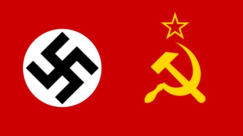 Bandeira do nazismo e do comunismo