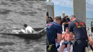 Registros do resgate do homem que ficou à deriva no mar - Guarda Costeira americana