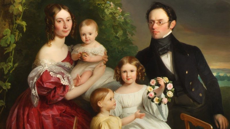 Pintura de Franz Schrotzberg, 'A Family Portrait' - Wikimedia Commons
