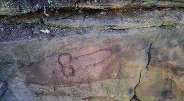 Grafite de pênis encontrado na Inglaterra - Divulgação/Universidade de Newcastle