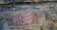 Grafite de pênis encontrado na Inglaterra - Divulgação/Universidade de Newcastle