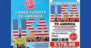 Promoção da Hoover de "2 voos gratuitos para a América" - Divulgação