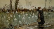 Pintura ilustrativa de um cemitério do pintor George Edmund Butler - Wikimedia Commons
