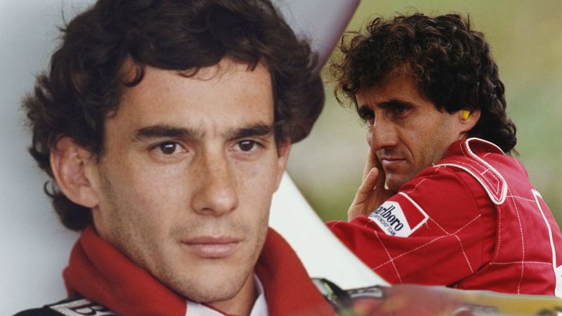 Montagem com as fotos de Ayrton Senna e Alain Prost - Getty Images