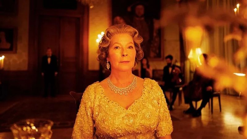 Stella Gonet como Elizabeth II em “Spencer” (2021) - Divulgação/Diamond Films