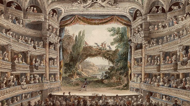 Imagem meramente ilustrativa de teatro em Paris - Biblioteca Digital Gallica/ Creative Commons/ Wikimedia Commons