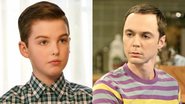 Imagens de The Big Bang Theory (à esqu.) e Young Sheldon (à dir.) - Divulgação