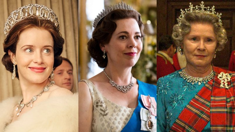 As diferentes atrizes que intepretaram a rainha Elizabeth II em The Crown - Divulgação/Netflix