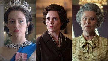 Três diferentes versões da rainha Elizabeth II em The Crown - Divulgação/Netflix
