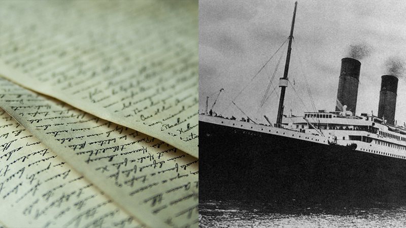 Imagem meramente ilustrativa de cartas e navio Titanic - Pixabay/Domínio público